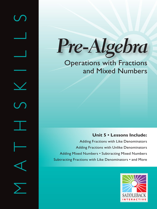 Title details for Pre-Algebra: Operations with Fractions and Mixed Numbers by Saddleback Educational Publishing - Wait list